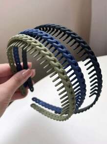 2 Pieces Of Women's Anti Slip Dental Headband, Curved Headband, Fashionable Hair Accessories, High-End Atmosphere, Suitable For Daily Wear, Outdoor Activities, Face Washing And Makeup Accessories, Hair Clips, Casual Hair Accessories