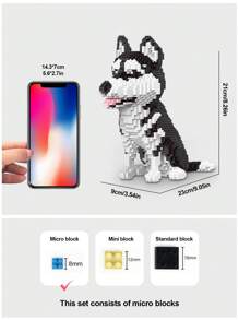 2100pcs DIY Mini Building Blocks Set - Sausage Dog, Pet Building Blocks Set, Decorative Animal Model, Suitable For Holiday Gifts, Room Decor, Christmas, Halloween, DIY Collectible