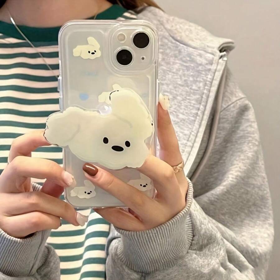 1 Giá đỡ điện thoại có thể gập lại hình chú chó con dễ thương, Giá đỡ điện thoại di động có thể mở rộng đa năng, Thích hợp cho điện thoại thông minh tương thích với iPhone, điện thoại Android, Quà tặng sinh nhật, gia đình, bạn bè Giá đỡ điện thoại đẩy-kéo, Phụ kiện điện thoại - Nhiều màu - Xem 1