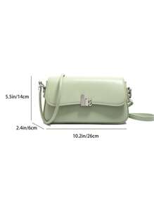 Fashionable Candy Color Shoulder Bag For Women, Solid PU Leather Crossbody Bag Large Capacity Versatile Lightweight Shoulder Bag Suitable For Students, Office Ladies, White Collar, Campus, Office, Shopping, Leisure Activities, Travel