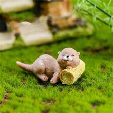 4pcs/8pcs Cute Animal Otter Miniature Landscape Decor Accessories - Multicolor - View 6