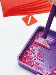 Đất sét vẽ tranh thêu chữ thập DIY, 2x2cm Đất sét vẽ tranh kim cương 5D Phụ kiện Keo Đất sét thêu kim cương Đất sét vẽ tranh thêu chữ thập Dụng cụ Thạch cao Sáp kim cương - Đỏ - Xem 3