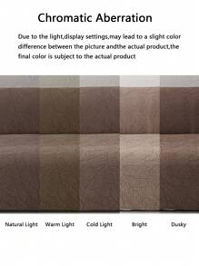 1 Vỏ bọc ghế sofa đàn hồi Jacquard, Vỏ bọc ghế sofa chống trượt phong cách hiện đại, Thích hợp cho ghế sofa hình chữ L và ghế sofa 1/2/3/4 chỗ ngồi, Phổ biến cho mọi mùa, Dễ dàng lắp đặt và tháo gỡ - Cà phê nâu - Xem 4