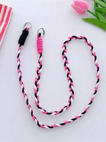 1 件带夹子的编织腕带挂绳，可调节双色编织带，适用于手机、手提包或背包 - 彩色 - 查看 8