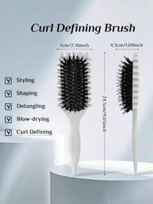 Curl Defining Brush New Curl Brush Premium Boar Bristle Curly Hair Brush For Perfectly Shaped And Defined Curls Detangling And Styling Hairbrush.Wear Resistant,ShiZhiYu Curl Defining Brush For Curly Hair, New Curly Hair Brush Styling Brush, For Women And Men To Reduce Pulling And Curl Separation,Purple.