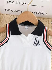 Baby Girls' Cute Collared Pleated Dress, Breathable Comfortable Summer College Style New Design - White - View 3