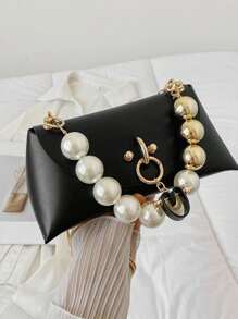 Chain Link Minimalist Elegant Fashionable Tote Bag, Suitable For School, Commuting, Casual, Travel, Lightweight