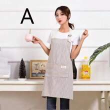 Fashionable Waterproof And Oil - Proof Striped Kitchen Apron For Home Restaurant Work