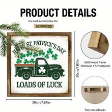 1 Piece Farmhouse Wooden "Welcome To Irish Pub" Logo, 8x 8 Inches-St. Patrick's Day Home Decoration, Four-Leaf Clover Themed Farmhouse Mural, Polished Surface, No Electricity Or Batteries Required-Perfect Holiday Gift Birthday - Multicolor - View 13