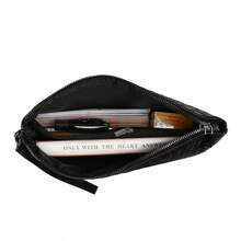 男士PU压纹腕带手拿包迷你小包腕包钱包手机包收纳包圣诞礼物圣经包新年礼物情人节礼物