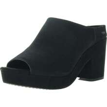 Toms Florence Womens Solid Faux Suede Block Heels