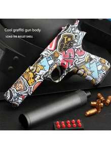Juguete pistola de balas suaves de tiro rápido automático 2025, expulsión mecánica, modelo réplica, regalo para niños, cumpleaños, Pascua, festividades