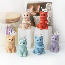 3D Mini Kitten Silicone Candle Mold Cute Standing And Sitting Cat Aromatherapy Handmade Beeswax Mould Animal Themed Polymer Clay Soap Craft DIY Tool For Home Decoration Art Supplies Unique Gifts