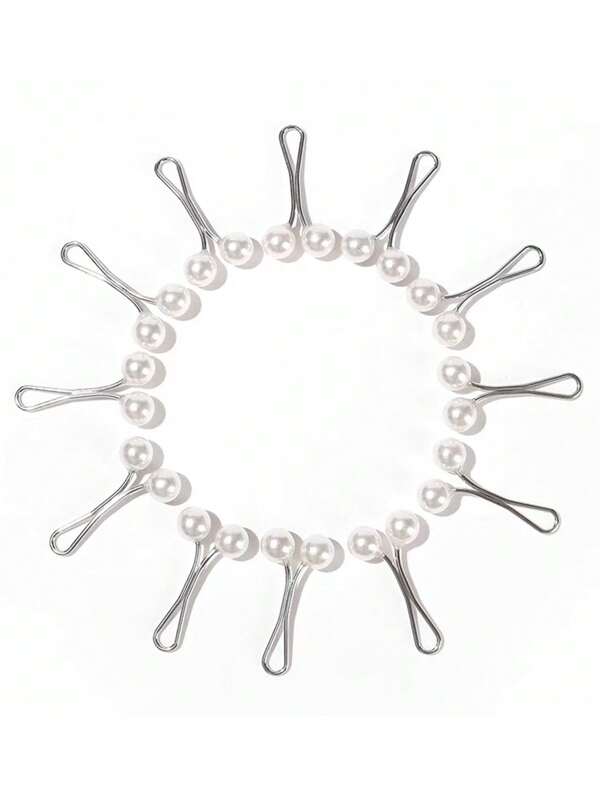 12 Pcs Women Brooches Set: Pearl Scarves Clips, Headscarf Clips, Scarf Pins, Used For Sweaters