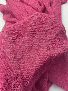 Women's Loose Casual Drop-Shoulder Beach Cover-Up, Summer Vacation - Hot Pink - View 8