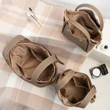 Coffee, More Soft, Suitable For Bucket Bag, The Inner Bag, The Mini Bag, The Middle Bag, The Storage Lining Bag, The Double Drawstring Nylon Waterproof Bag, Large Capacity Accessories For Bags, Picotin 15/18/22 Bag Insert, Bags Organizer, Purse Organizer Insert, Lightweight And Soft Touch Bag-In-Bag