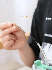 5/10/20件套不锈钢长瓶清洁刷键盘小管清洁工具迷你奶瓶缝隙刷软吸管刷软长刷水瓶清洁刷饮用吸管必备清洁配件 - 清潔刷 - 查看 4