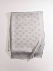 1pc Elegant Patterned Blend Headscarf For Women, Versatile Fashionable Hijab/Scarf/Shawl For All Seasons