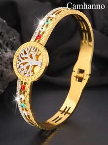 Camhanno 1 件豪华不锈钢男女通用时尚配饰，彰显独特风格，送给男朋友的完美礼物 - 彩色 - 查看 12