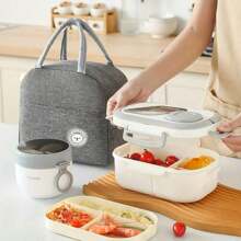 3 sztuki/zestaw przenośny zestaw toreb do noszenia w ręku torba termiczna + pudełko na lunch + kubek na owsiankę, przenośna składana torba termiczna z folii aluminiowej torba do noszenia w ręku z torbą termiczną PP i kubkiem na owsiankę, torba do noszenia w ręku dla ucznia z powrotem do szkoły, może przenosić jedzenie