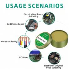 HAOXPNG 焊锡膏松香助焊剂无铅易焊接烙铁维修铁片不锈钢片镍焊锡丝