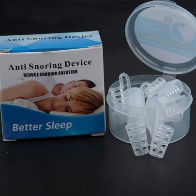 4pcs/8pcs Anti-Snore Nose Clip, Sleep Breathing Aid Device For Men & Women