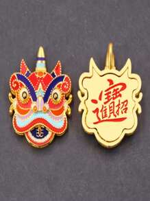 Broche de aleación de zinc con forma de animal, casual y versátil para todas las estaciones