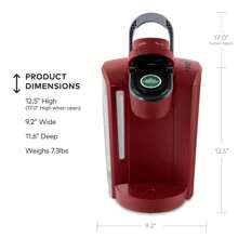 K-Select Single-Serve Pod Coffee Maker With 12oz Brew Size, Strength Control, Matte Black - Red - View 4