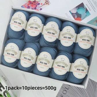 10 Packs, Knitted Yarn, Medium Thickness Knitted Yarn, Skin-Friendly Warm, Handmade Knitting Knitted Yarn For Sweaters, Shawls, Blankets Etc.
