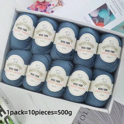 10 Packs, Knitted Yarn, Medium Thickness Knitted Yarn, Skin-Friendly Warm, Handmade Knitting Knitted Yarn For Sweaters, Shawls, Blankets Etc.