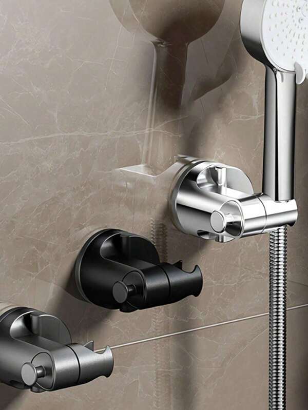 1pc Adjustable Wall-Mounted Shower Head Holder - Shower Caddies With Removable Handheld Wand Bracket For Bathroom, Easy Installation, Convenient Use, And Space-Saving Design - Bathroom Tools For A Refreshing Shower Experience