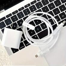 5pcs Clear Shell Protector Case For IPhone14 Pro Max Charger, Data Cable Protector, 18/20W Fast Charger Cord Organizer, Gift For Boyfriend/Girlfriend, Compatible With IPhone 13/12/11