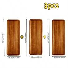 Rectangular Acacia Wood Tray - 11.4in*4.1in Kitchen Table Decoration Tray, Suitable For Home Decoration, Coffee, Pastry, Snacks, Keys, Candles, Perfume, Soap, Etc. Suitable For Various Holidays,Kitchen,Christmas Gift