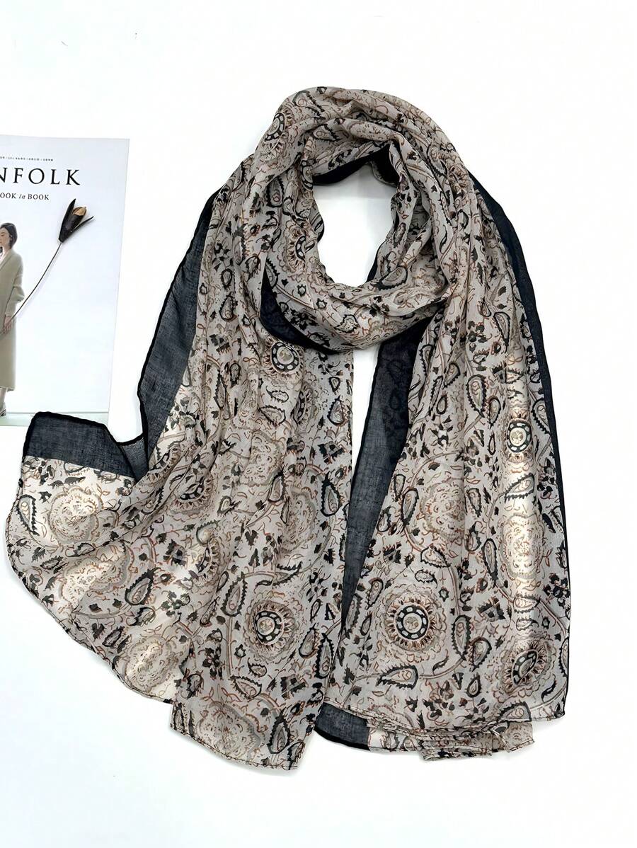 Lightweight Breathable Fringe Poncho Scarf, Elegant Wrap Shawl Fashionable Bohemian Lady Silk Scarf, Bright Color For Women, Spring/Summer, Versatile For Outdoor, Beach, Head Wrap - Multicolor - View 1