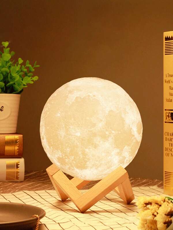 1 pieza Luz Decorativa de Luna, Luz Nocturna de Luna para Dormitorio, Lámpara de Mesa LED, Dormitorio, Sala de Estar, para Adultos, Dama, Regalo de Cumpleaños para Niños