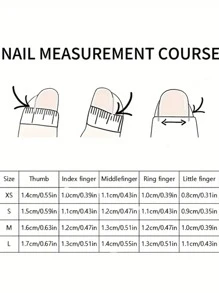 新年风格按压式指甲，黑色法式尖头美甲用品