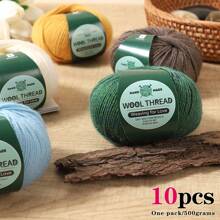 10pcs Australian Wool Yarn [About 500g/10 Balls Per Pack], Moderate Thickness, Easy To Weave, Soft And Warm, Suitable For Crochet Sweaters, Jackets, Vests, Shawls, Scarves, Hats And Various DIY Knitwear