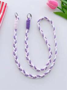 1 件带夹子的编织腕带挂绳，可调节双色编织带，适用于手机、手提包或背包 - 彩色 - 查看 15