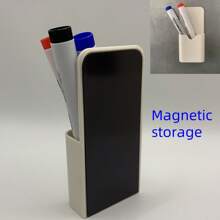 Magnetic Dry/Wet Erase Marker Storage Box, Suitable For Refrigerators, Schools And Offices