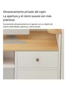 Mueble De Recepción Moderno Para Oficina Con Cajones 120cm - Blanco - Ver 5