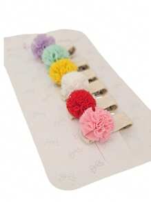 Bows For Girls Hair Clips With Pompom For Hair