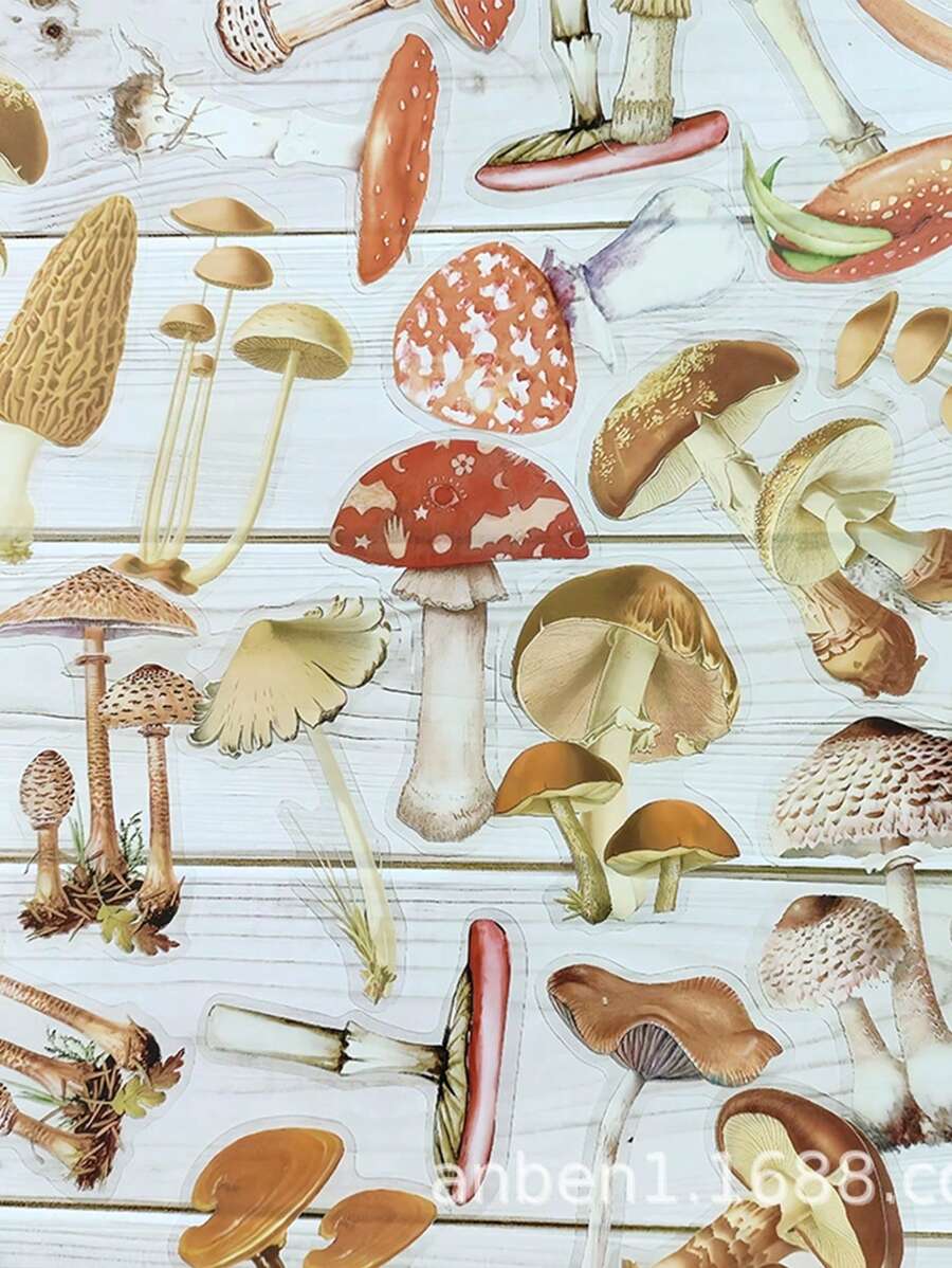 40pcs Flower Pinellia Series Handmade Sticker Pack Cute Retro Flower Plant Stickers Creative Long Strip Handmade Material Collage Notebook Album Student Decorative Stickers - Multicolor - View 1