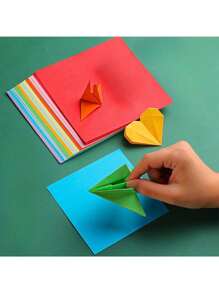 50/100/200PACK Premium Cardstock Set, 10 Vivid Colors, For Origami, Arts And Crafts, Office Supplies, Scrapbooking, Sewing - High Quality Paper Products Supplies - Multicolor - View 10