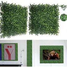 Gazon artificiel 60 cm x 40 cm, panneaux de feuilles imitation plastique vert, décoration murale, vignes de lierre artificielles, convient pour jardin, cour, décoration de maison simple imitation feuille, Saint-Valentin, cadeau