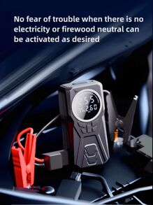 Jumping Starter With Air Compressor, 500A Portable Car Battery Jumping Starter (6.0 Gas/6.0 Liters), Equipped With 150PSI Automatic Shut-Off Tire Inflator, 12V Lithium Jumping Box Car Supercharger - Multicolor - View 5