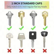 10pcs Key Caps Cover Candy Color Silicone Key Identifier Covers Tags Coding Rings Random Color Car Accessories Bag Charm School