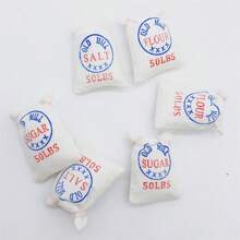 3pcs Miniature Food Toy Scene Model Tiny Kitchen Furniture Toy, Flour Bag