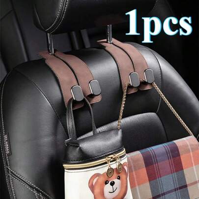 1 pieza Gancho para reposacabezas de coche de ABS de alta calidad, gancho doble para asiento trasero premium, con capacidad de carga de 20KG, universal