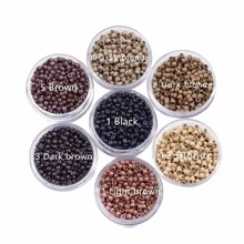 500pcs Copper Ring Beads 3.0mm Nano Ring Beads Silicone Lined Micro For Hair Extensions.