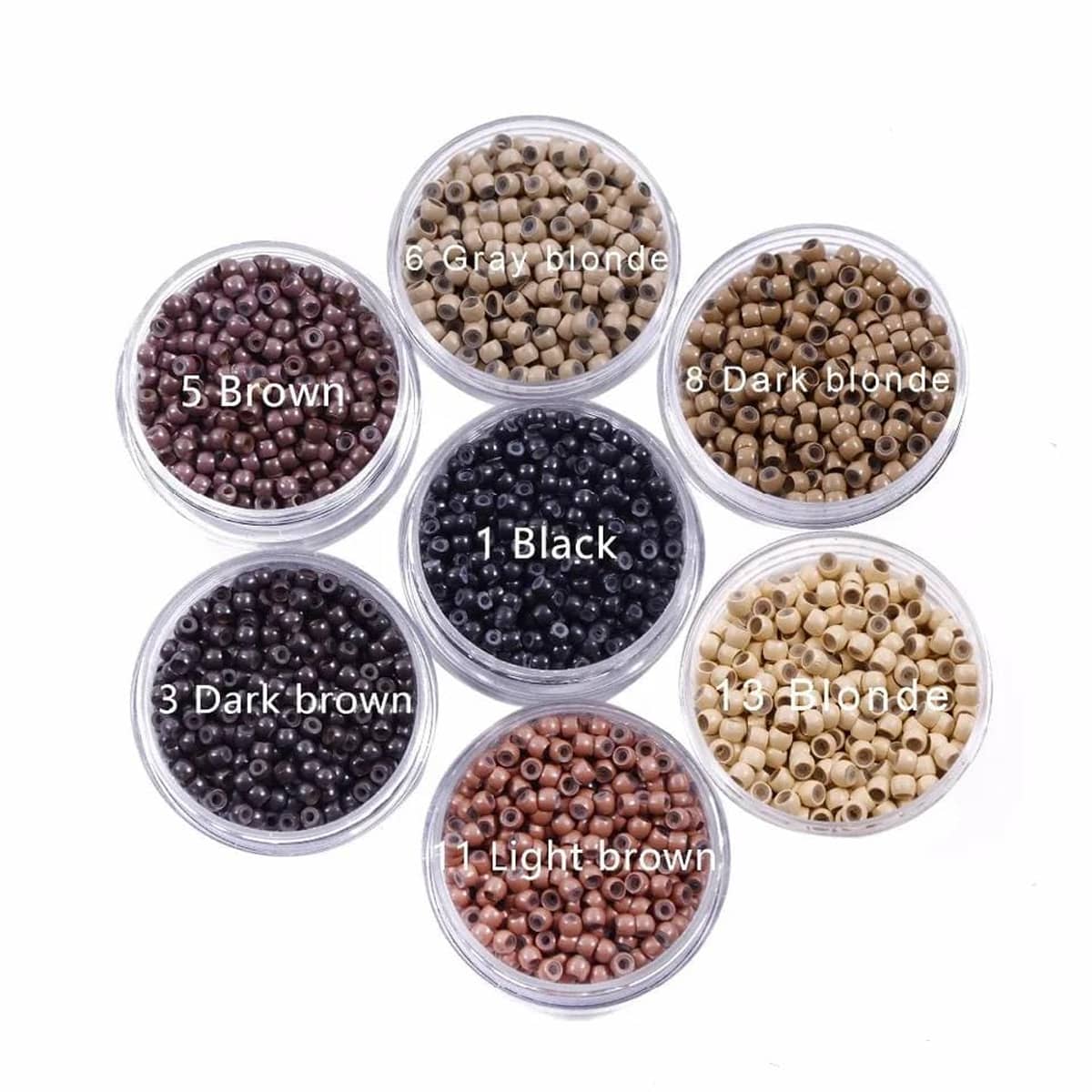 500pcs Copper Ring Beads 3.0mm Nano Ring Beads Silicone Lined Micro For Hair Extensions.